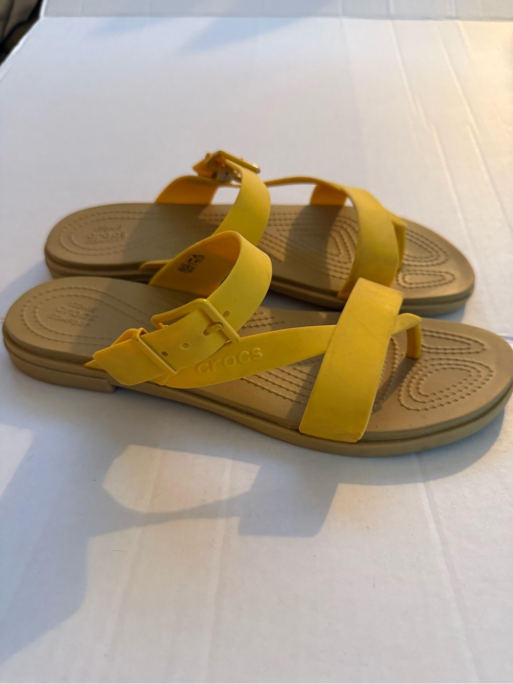 CROCS Yellow Strap Sandal with Buckle